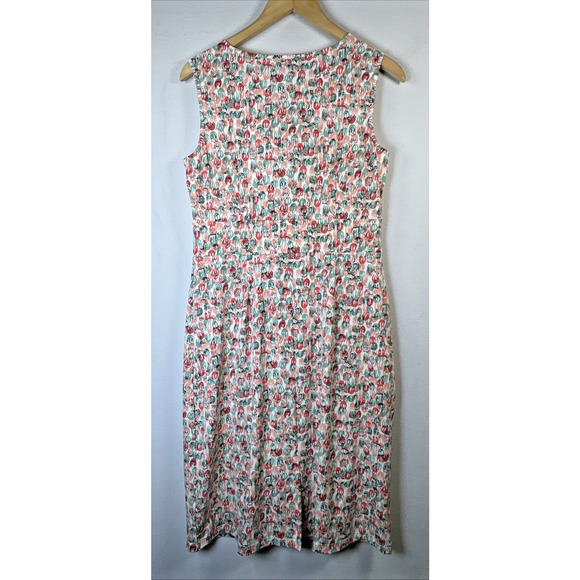 Louie Lucie dress retro floral drape front large stretch fit and flare - Picture 5 of 9